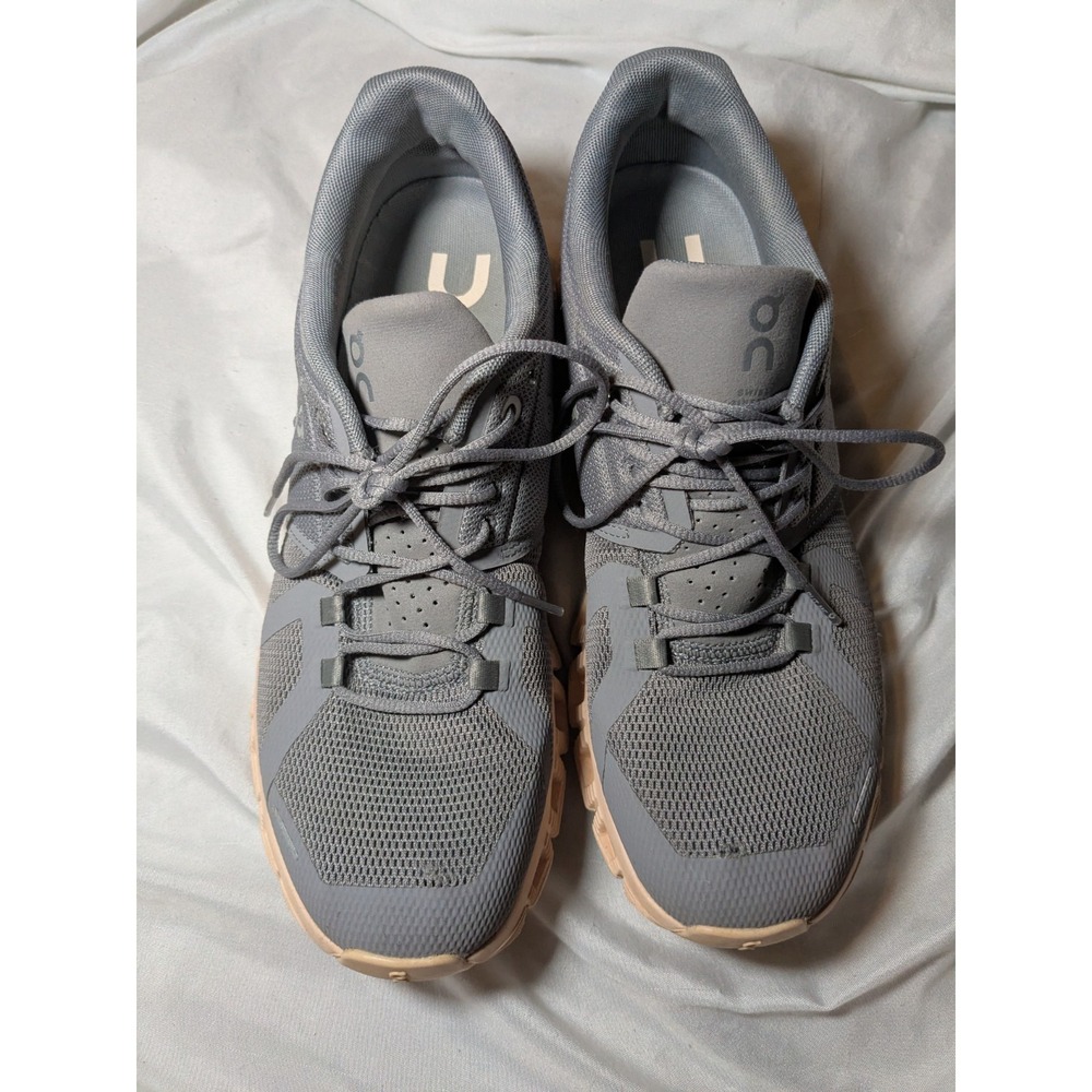 On Cloud Women's Pink And Gray Sneakers Size 9.5